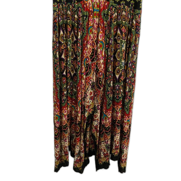 Boho Maxi L Dress Handkerchief Hem Cottage Indie Festival Hippie Bohemian B8 - Picture 4 of 13